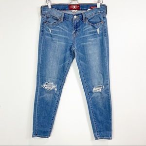 The Lucky Brand Womens Charlie Skinny Blue Jeans